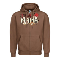 Chestnut t ball mama baseball Zipper Hoodie - MaliasSmallBusiness