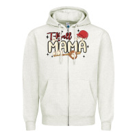 Oatmeal Heather t ball mama baseball Zipper Hoodie - MaliasSmallBusiness