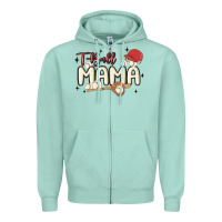 Seafoam t ball mama baseball Zipper Hoodie - MaliasSmallBusiness