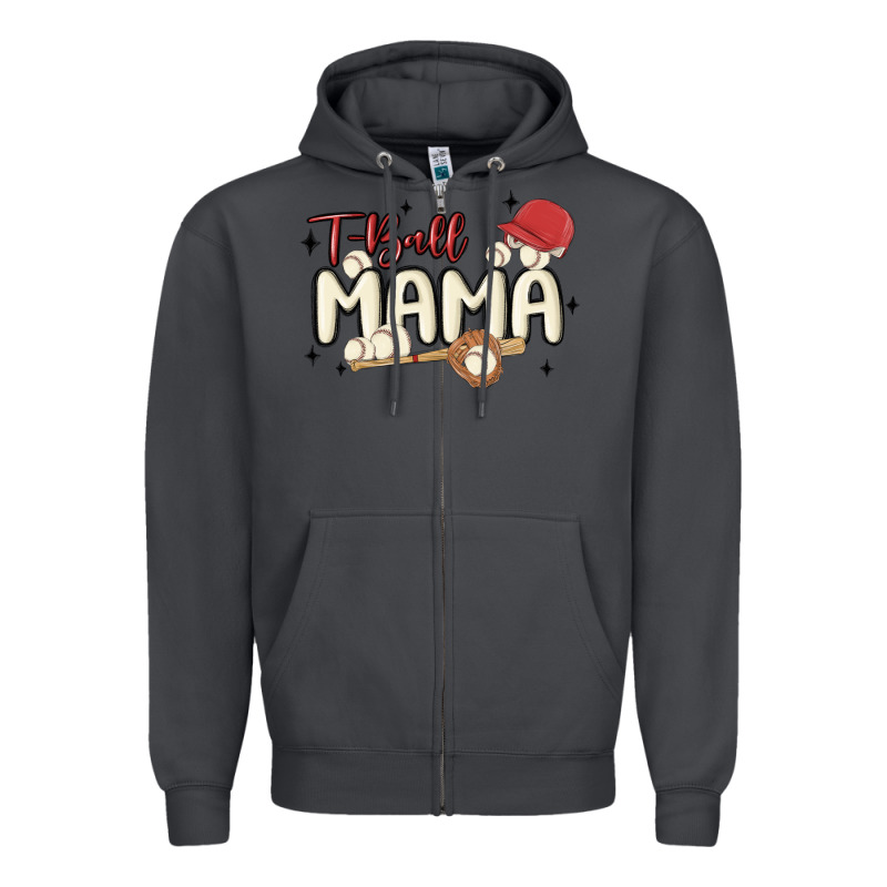 T Ball Mama Baseball Zipper Hoodie by MaliasSmallBusiness | Teevron