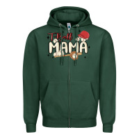 Sports Green t ball mama baseball Zipper Hoodie - MaliasSmallBusiness
