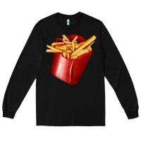 Black french fries Long Sleeve Tee - AdoDesignShop