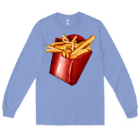Colony Blue french fries Long Sleeve Tee - AdoDesignShop