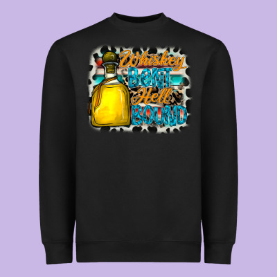 Whiskey Bent Hell Bound Heavyweight Sweatshirt Designed By Cowhidedigitalart