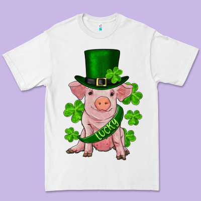 Premium Tee st. patricks day lucky baby pig