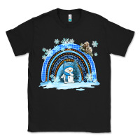 Black winter   rainbow and snowman Classic Tee - AdoDesignShop