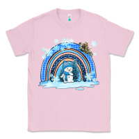 Bubblegum Pink winter   rainbow and snowman Classic Tee - AdoDesignShop