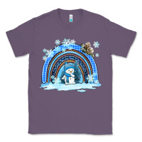 Lavender winter   rainbow and snowman Classic Tee - AdoDesignShop