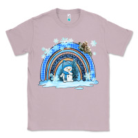 Lilac winter   rainbow and snowman Classic Tee - AdoDesignShop