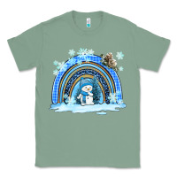 Sage winter   rainbow and snowman Classic Tee - AdoDesignShop
