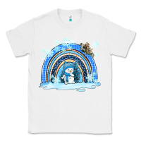 White winter   rainbow and snowman Classic Tee - AdoDesignShop