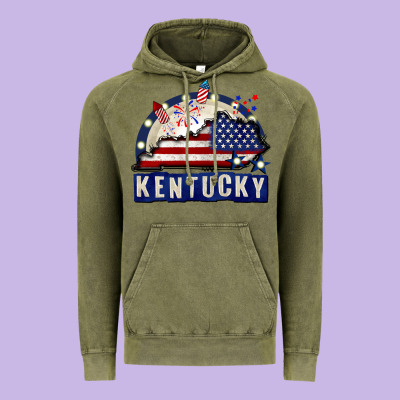Kentucky 4th Of July Vintage Hoodie Designed By Cowgirlartshop