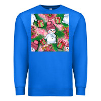 True Royal cute snowman and gift box with leopard seamless pattern bbs Premium Sweatshirt - BundleAndBundleShop