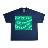 Navy green glitter heart Urban Heavy Tee - JahusDesignShop