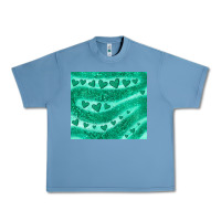 Pebble Blue green glitter heart Urban Heavy Tee - JahusDesignShop
