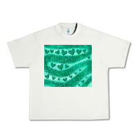 Pistachio green glitter heart Urban Heavy Tee - JahusDesignShop