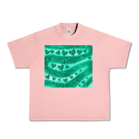 Salmon green glitter heart Urban Heavy Tee - JahusDesignShop