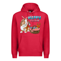 Cardinal Happy Easter Bunny And Egg Basket Premium Hoodie - RanaPortraitStore