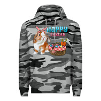 Slate Camo Happy Easter Bunny And Egg Basket Premium Hoodie - RanaPortraitStore