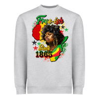 Heather Grey free ish since 1865 Heavyweight Sweatshirt - HRA Design Shop