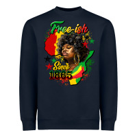 Navy free ish since 1865 Heavyweight Sweatshirt - HRA Design Shop