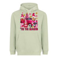 Matcha Tis' the season pink Christmas gnomes truck Heavyweight Hoodie - NancyCooperArtShop