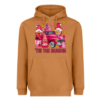 Meerkat Tis' the season pink Christmas gnomes truck Heavyweight Hoodie - NancyCooperArtShop