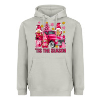 Moon Dust Tis' the season pink Christmas gnomes truck Heavyweight Hoodie - NancyCooperArtShop
