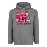 Storm Tis' the season pink Christmas gnomes truck Heavyweight Hoodie - NancyCooperArtShop