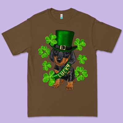 Premium Tee st. patricks day lucky dachshund puppy