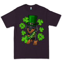 Plum st. patricks day lucky dachshund puppy Premium Tee - RanaPortraitStore