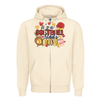 Sandshell it's a softball kinda day Zipper Hoodie - MaliasSmallBusiness