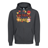 Smoke it's a softball kinda day Zipper Hoodie - MaliasSmallBusiness