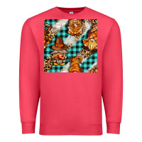 Cardinal thanksgiving gnomies with leopard and tartan seamless pattern bbs Premium Sweatshirt - BundleAndBundleShop