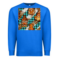 True Royal thanksgiving gnomies with leopard and tartan seamless pattern bbs Premium Sweatshirt - BundleAndBundleShop