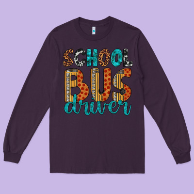 School Bus Driver Long Sleeve Tee Designed By Artiststas