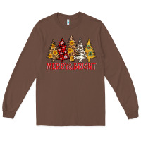 Chestnut merry and bright leopard christmas trees Long Sleeve Tee - AdoDesignShop