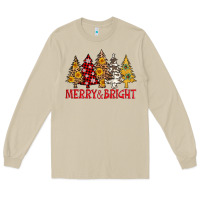 Mushroom merry and bright leopard christmas trees Long Sleeve Tee - AdoDesignShop