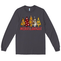 Smoke merry and bright leopard christmas trees Long Sleeve Tee - AdoDesignShop