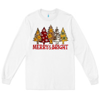 White merry and bright leopard christmas trees Long Sleeve Tee - AdoDesignShop