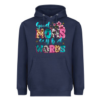 Navy good moms say bad words Heavyweight Hoodie - MaliasSmallBusiness