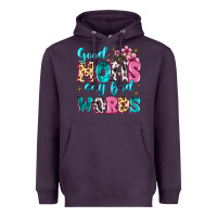 Plum good moms say bad words Heavyweight Hoodie - MaliasSmallBusiness