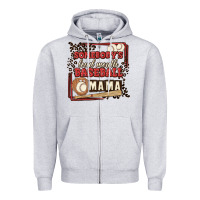 Heather Grey somebody's loud mouth baseball mama Zipper Hoodie - MaliasSmallBusiness