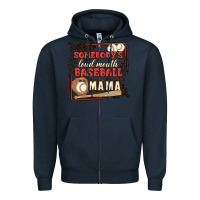 Somebody's Loud Mouth Baseball Mama Zipper Hoodie | Teevron