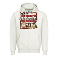 Oatmeal Heather somebody's loud mouth baseball mama Zipper Hoodie - MaliasSmallBusiness