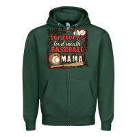 Sports Green somebody's loud mouth baseball mama Zipper Hoodie - MaliasSmallBusiness