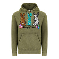 Vintage Olive Western happy easter peeps Vintage Hoodie - Neo Western