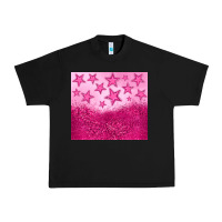 Black pink glitter star Urban Heavy Tee - JahusDesignShop