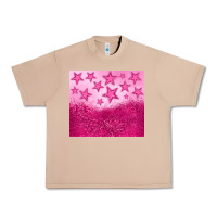 Burro pink glitter star Urban Heavy Tee - JahusDesignShop
