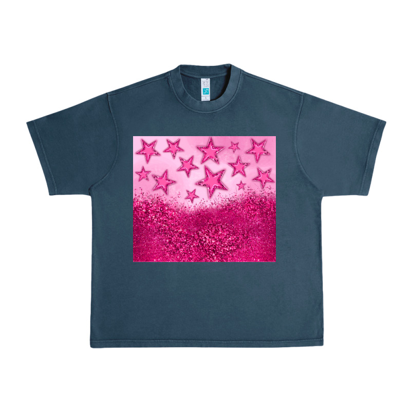 Pink Glitter Star Urban Heavy Tee by JahusDesignShop | Teevron